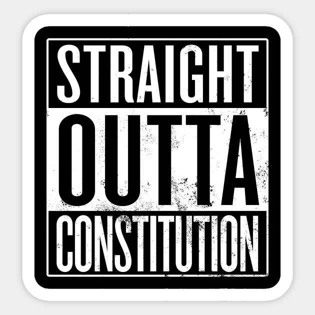 Straight Outta Constitution Sticker by Saulene